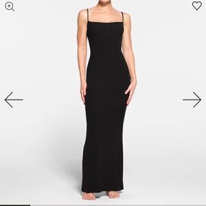 SKIMS Black Sleeveless Maxi Dress Cocktail